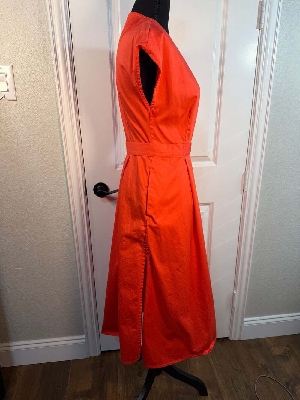 TENDA Oatmeal Melange Asymmetrical Batwing Sleeve Knit Midi Dress Euro Size 38 - Picture 4 of 7